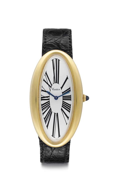 Signed Cartier, Oval Maxi Model, Movement No. 117'784, No